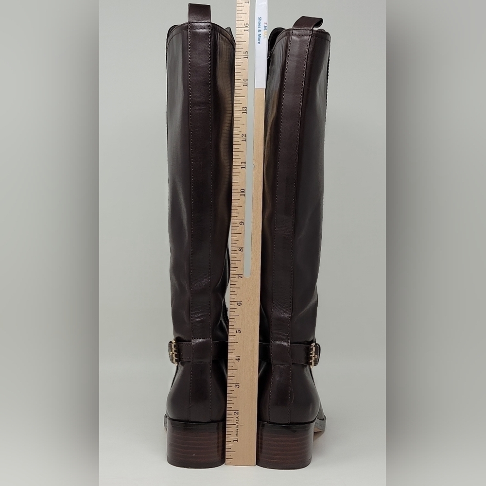 Cole Haan Women's Hayes Tall Riding Boot Size 5.5B Brown Leather Flat Equestrian - Picture 10 of 14
